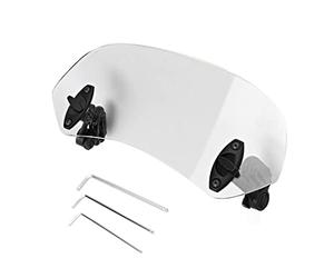 Universal Motorcycle Adjustable Clip on Windscreen Wind Deflector Windshield Accessories Transparent ABS Material 280mm Fit for