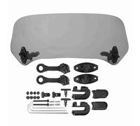 Universal Motorcycle Adjustable Windscreen Spoiler, Solid Design, Reduces Wind Noise, Enhances Safety, Easy Installation, for Faster and More Comfortable Rid (Smoked Small