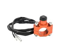 Universal Motorcycle Dirt Bike ATV 7 / 8INCH 22 mm Démarrage Stop Kill Interrupteur à Bouton-Poussoir Momentaire Compatible avec la Plupart des guidonurs 7/8(Orange)