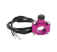 Universal Motorcycle Dirt Bike ATV 7 / 8INCH 22 mm Démarrage Stop Kill Interrupteur à Bouton-Poussoir Momentaire Compatible avec la Plupart des guidonurs 7/8(Purple)