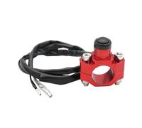 Universal Motorcycle Dirt Bike ATV 7 / 8INCH 22 mm Démarrage Stop Kill Interrupteur à Bouton-Poussoir Momentaire Compatible avec la Plupart des guidonurs 7/8(Red)