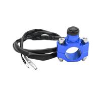 Universal Motorcycle Dirt Bike ATV 7 / 8INCH 22 mm Démarrage Stop Kill Interrupteur à Bouton-Poussoir Momentaire Compatible avec la Plupart des guidonurs 7/8(Blue)