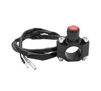 Universal Motorcycle Dirt Bike ATV 7 / 8INCH 22 mm Démarrage Stop Kill Interrupteur à Bouton-Poussoir Momentaire Compatible avec la Plupart des guidonurs 7/8(Black)