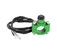 Universal Motorcycle Dirt Bike ATV 7 / 8INCH 22 mm Démarrage Stop Kill Interrupteur à Bouton-Poussoir Momentaire Compatible avec la Plupart des guidonurs 7/8(Green)