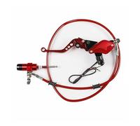 Universal Motorcycle Hydraulic Clutch Kit Brake Master Cylinder Oil Hose Brake Levers(Red left 1set)