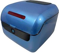 Universal Motorcycle Tour Tail Box Waterproof and Anti-Collision Motorcycle Trunk with Soft Backrest and Quick Release System Night Warning Light and Security Lock (D)