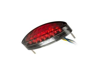 Universal Motorrad LED Mini Feu Arrière NUMBER1, ECE, Tête Teintée