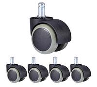 Universal Mute Chair Wheel Caster 2 Inch 50kg Swivel Castor Furniture Replace Wheels Roller Screw/Click-in/Embed 5Pcs Casters(Embed Type)