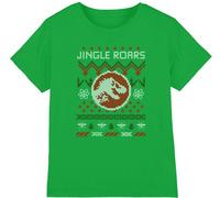 Universal Park Christmas Jumper Jingle Roar T-Shirt Jurassic World 5-6 Yrs Male