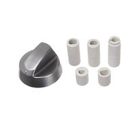 Universal Part Bouton de four argenté avec cinq adaptateurs