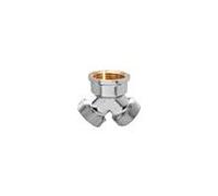 Universal pièce en Y 804034 IG 3/4 sur 2 AG 3/4, laiton chromé
