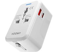 Universal Plug Adapter,Fast Charger with 1 USB QC 18W and 1 USB C 20W (PD Type-C),Universal Adapter France to USA UK Germany Australia China Japan,Adapter Plug to France