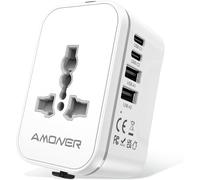 Universal Plug Adapter,Universal Travel Adapter with 2 USB and 2 USB C,Universal Adapter France to USA UK Germany Australia China Japan,Adapter Plug to France