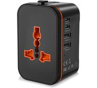 Universal Plug Adapter,Universal Travel Adapter with 2 USB and 2 USB C,Universal Travel Adapter Plug to USA English Thailand Japan Australia China