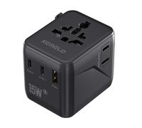 Universal Plug Adapter,with 1 USB and 2 Type C Adapter Universal Travel Worldwide with and 1 USA/JP Plug,for UK EU Australia France Applicable to More than 200 Countries.