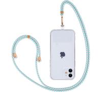 Universal Portable Phone Strap Adjustable Neck Strap For Phone Attachment Compatible With All Smartphones - Pink Green