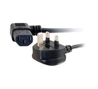 Universal Power Cord - Câble d'alimentation - BS 1363 (M) pour power IEC 60320 C13 - 2 m - moulé, connecteur à 90 ° - noir