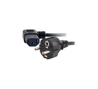 Universal Power Cord - Câble d'alimentation - power CEE 7/7 (M) pour power IEC 60320 C13 - 2 m - connecteur à 90°, moulé - noir - Europe