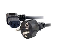 Universal Power Cord - Câble d'alimentation - power CEE 7/7 (M) pour power IEC 60320 C13 - 2 m - moulé, connecteur à 90 ° - noir - Europe
