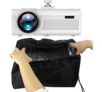 Universal Projector Dust Cover with Drawstring Oxford Cloth for Ceiling Home Outdoor Black 35 x 35 x 22cm