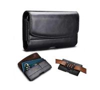 Universal PU Leather Belt Clip Phone Pouch Horizontal Waist Loop Bag, Size XXL (Inner Size: 17x9x2cm