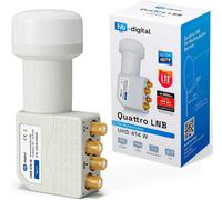 Universal Quattro LNB Blanc - UHD 4K Full HD DVB-S/S2 - Facteur de bruit de 0,1 dB - pour la connexion via multi-switch - Contacts dorés - Protection contre les intempéries