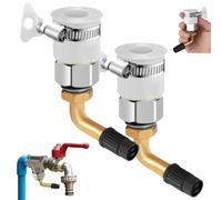 Universal Quick-Connect Anti-Freeze Air Valve for Taps, Quick-Connect Design for Effortless Pump Attachment, Air Valves Built to Last with Rugged Stainless Steel Construction Garden(2PCS)