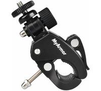 Universal quick release clamp with 1/4"" threaded head for cameras, music stands, microphone stands, motorcycles, bicycles, any pipe or bar diameter between 17-35mm