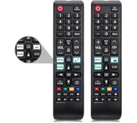 Universal Remote Control For Samsung Tv, Replacement Remote Control For Samsung Tvs Compatible With Netflix, Hulu Infrared Button Remote Control For All Samsung Tvs ¿ Pack Of 2