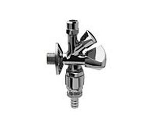 Universal robinet d'équerre combiné à double Universal 421853 laiton chromé, 2000 / 2 "x10mmx3 / 4", avec aérateur de tuyau et Rückflussverhinderer