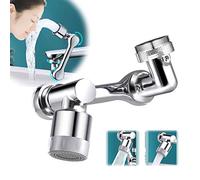 Universal Rotating Faucet Extender,1080° rotating sink faucet aerator,Large-Angle Rotating Robotic Arm Water Nozzle Faucet Adaptor,Splash Filter Kitchen Tap Extend,Faucets Bubbler,2 Water Outlet Modes