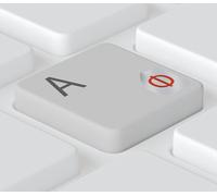 Universal Russian-Ukrainian sticker (5x6mm) for all dark PC,laptop or MAC keyboards,transparent with protective varnish-red color