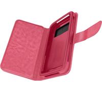 Universal Smartphone Flip Cover Portefeuille Fentes pour cartes taille XL - Rouge fuchsia