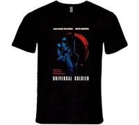Universal Solider Van Damme Lundgren Retro Action Movie T Shirt Black S