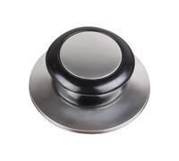 Universal Stainless Steel Pot Lid Knob Replacement - Heat Resistant Handle | 2.28" x 1.69" Durable Stainless Steel Body with Heat-Resistant Black Finish, Universal Fit for Glass & Stainless Steel