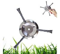Universal Steel Wire Trimmer Head, Steel Wire Grass Trimmer Head, 2025 New 6 inch String Trimmer Replacement Head, Anti-Tangle Design,Rust-Resistant,for Grass and Light Brush (2pcs,3 Bladespcs)