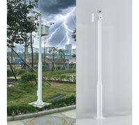 Universal Support Caméra Extérieur with 4 Brackets, Rod Galvanized Steel, Surveillance Pole Mount 2/3 Sections, for Enhanced Outdoor Security(4.5m/14.8ft)
