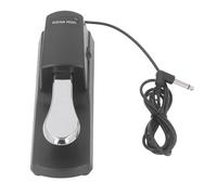 Universal Sustain Pedal for Piano and Keyboard, Non - Slip Portable Piano Pedal with Polarity Switch, 1.5m Cable and 6.35mm Jack, Compatible with Digital Piano Electronic Keyboard, (Argent neutre)