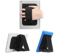 Universal Tablet Strap-Detachable Padded Hook And Loop Attachment Handle With Adhesive Patch For Ipad/Galaxy/Fire And All 7-11 Inch Tablets,Black