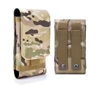 Universal Tactical Molle Holster Army Mobile Phone Belt Pouch EDC Security Pack Carry Accessory Kit Waist Bag Case Compatible iPhone 13/14/15/16 Series & Samsung Galaxy S24, A-Series