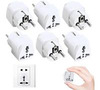 Universal to France Adapter,6 Pieces China to France Plug Adapter,International Plug Adapter to France,for UK UK England,China,Australia,Japan,Italy,Switzerland