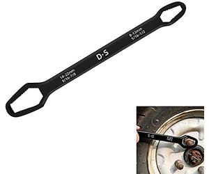 Universal Torx ouble-tête Auto-serrage Réglable Lunettes Clé 8-22mm Bord Deux Extrémités En Forme multi-but Multi-fonction Pour L'équitation D'extérieur Ou La Maison De Voiture Entretien (Black)