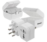 Universal Travel Adapter,3 Pieces,150 Laender EU,USA,AUS,UK Compact Travel Adapter,64 x 62 x 47 mm,Pack of 2