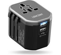 Universal Travel Adapter with 2 USB for British American Australia China International to USA UK AUS,World Plug Universal Plug to Thailand Japan Canada Italy