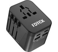 Universal Travel Plug Adapter, 5 in 1 Universal International Socket,2 USB A,2 USB C and 1 AC Plug,Universal Plug Adapter Fits France to USA UK EU AUS and More than 170 Countries