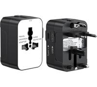 Universal Travel Plug Adapter,International Plug Adapter with 1USB and 1 USB C Ports for France USA UK EU Japan China Australia Ireland Thailand Mexico Brazil 200 Countries