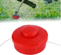 Universal Trimmer Head, Head Double Wire Mower Spool,Lawn Cutting Head,Aluminium Wire Trimmer Head,Garden Mower Head,Brush Cutter Head Accessory (Red)