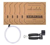 Universal Ukulele Strings - 5 Jeux De Cordes En Nylon, Accessoire De Guitare Baryton | Kit De Remplacement De Cordes Pour Musiciens, Guitaristes, Voyages, Écoles, Vacances En Plein Air