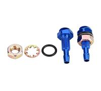 Universal Windshield Washer Nozzle 2 Pack | Aluminum Alloy Car Sprayer for Clear Sight | Front Wiper Nozzle Replacement/Auto Glass Cleaner | Easy Install with Screw & Washer (bleue)