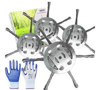 Universal Wire Weed Eater Head,Steel Wire Grass Trimmer Head,2025 New String Trimmer Replacement Head,6inch Wired Trimmer Blade for Lawn Mower Edging,Lawn Mower Tray (B, 4)